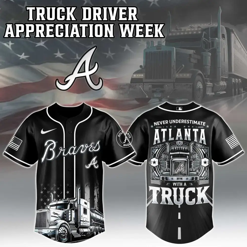 Atlanta Braves Mlb X Nation Truck Driver Appreciation Week Limited Edition Jersey Image
