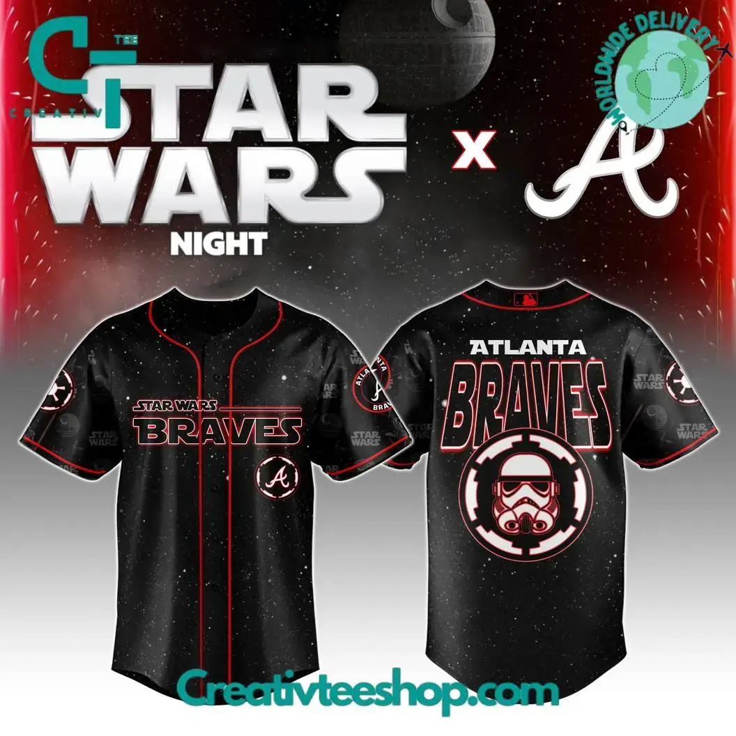 Atlanta Braves Mlb X Star Wars Night 2025 Special Edition Baseball Jersey Image