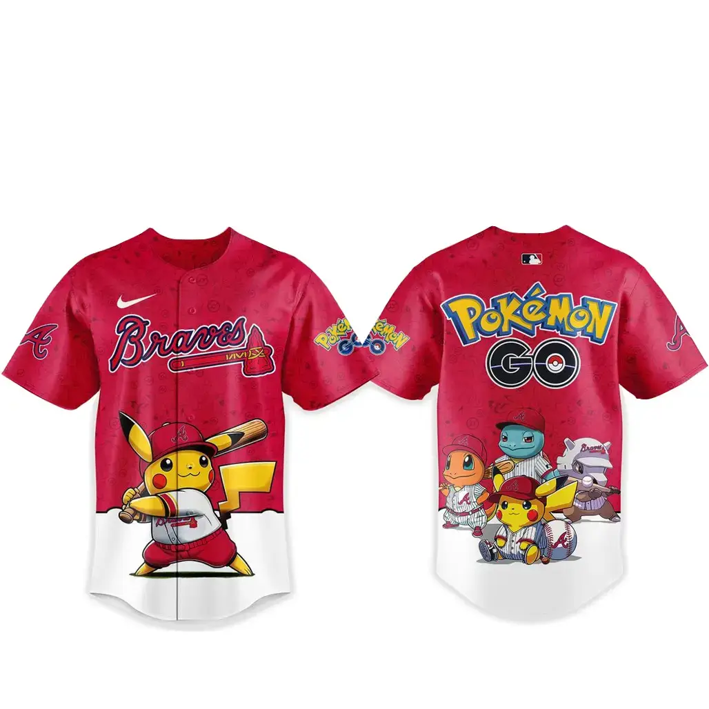 Atlanta Braves Pokemon Go Night 2026 Game Baseball Jersey Image