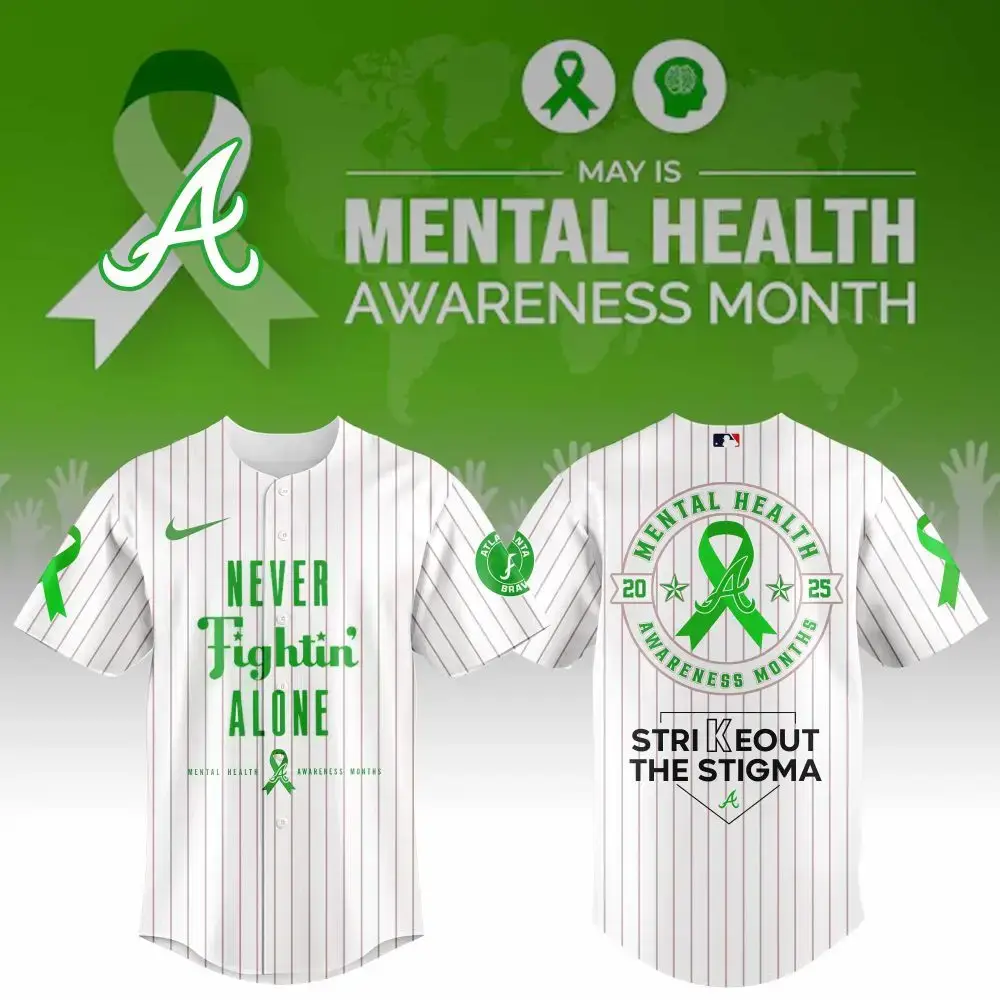 Atlanta Braves Special Mental Health Awareness Week Limited Edition Jersey Image