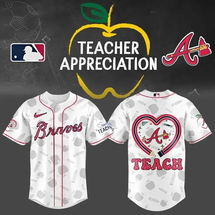 Atlanta Braves Teacher Appreciation Jersey Merch Honor Teachers Day Baseball Fan Gifts Image