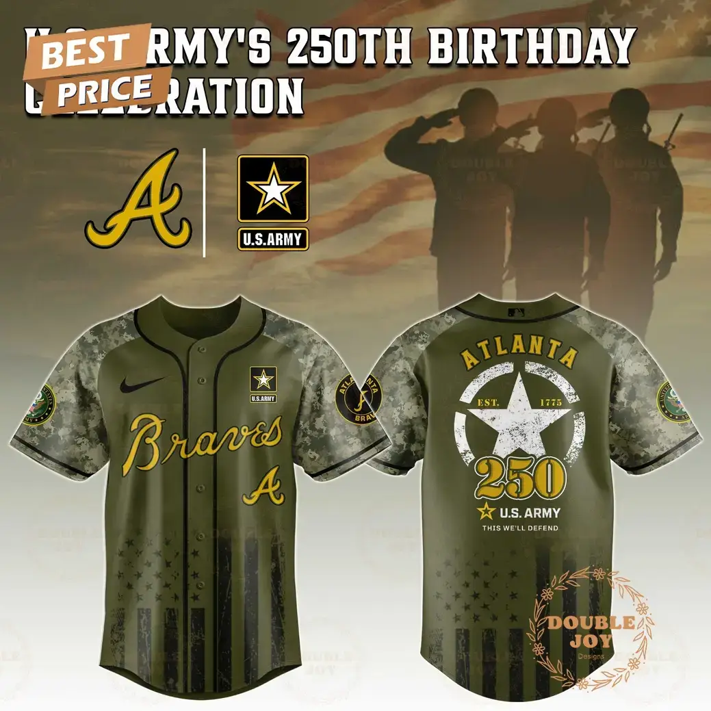 Atlanta Braves U.S. Army's 250th Limited Edition Baseball Jersey Image