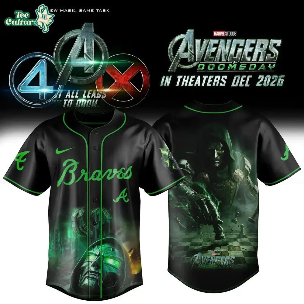 Atlanta Braves x Avengers Doomsday Doctor Doom 2026 Limited Edition Jersey Image