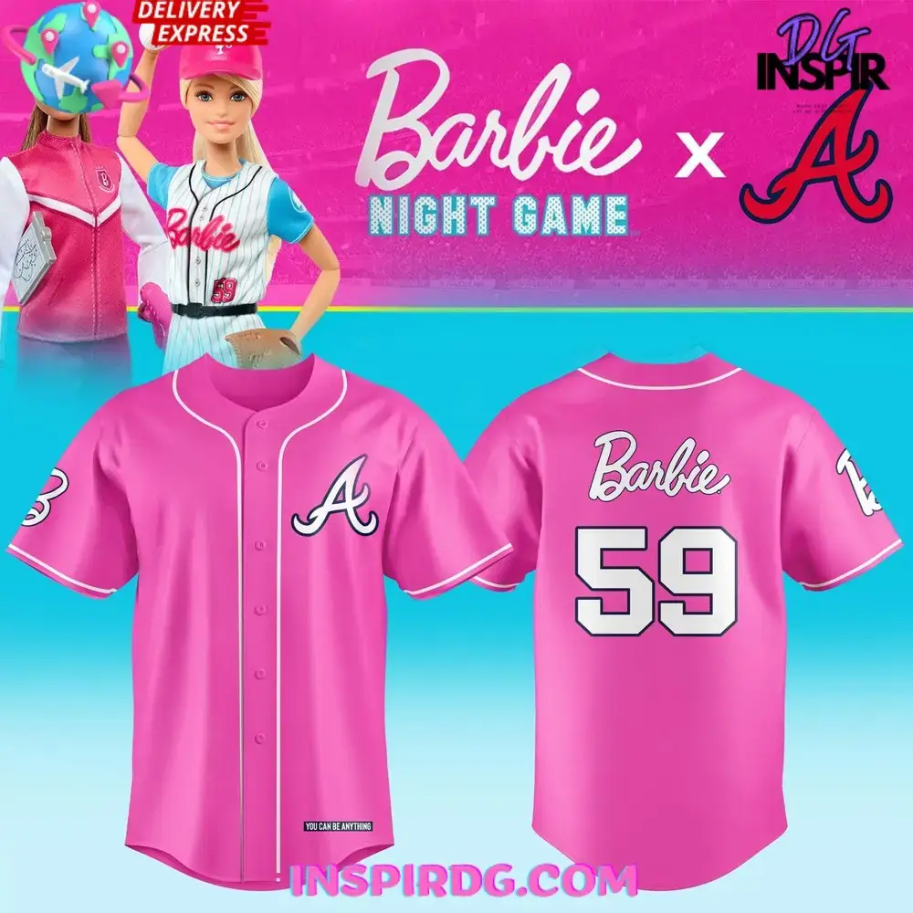 Atlanta Braves X Barbie Night Game 2024 Baseball Jersey Image