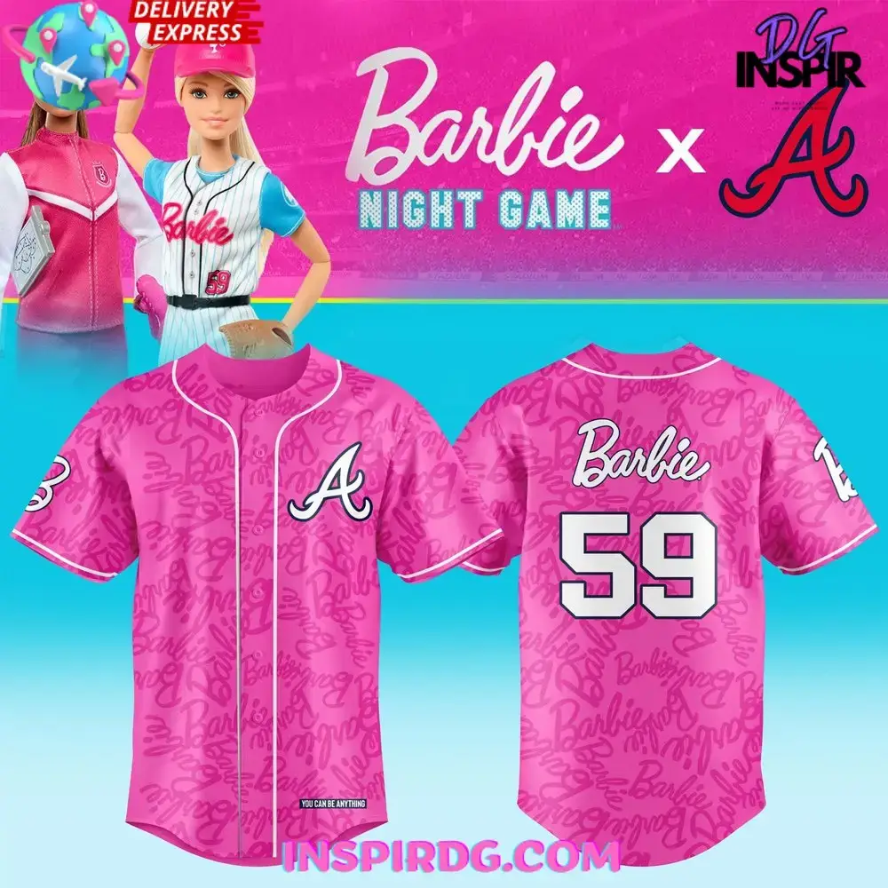 Atlanta Braves X Barbie Night Game 2024 Monogram Baseball Jersey Image