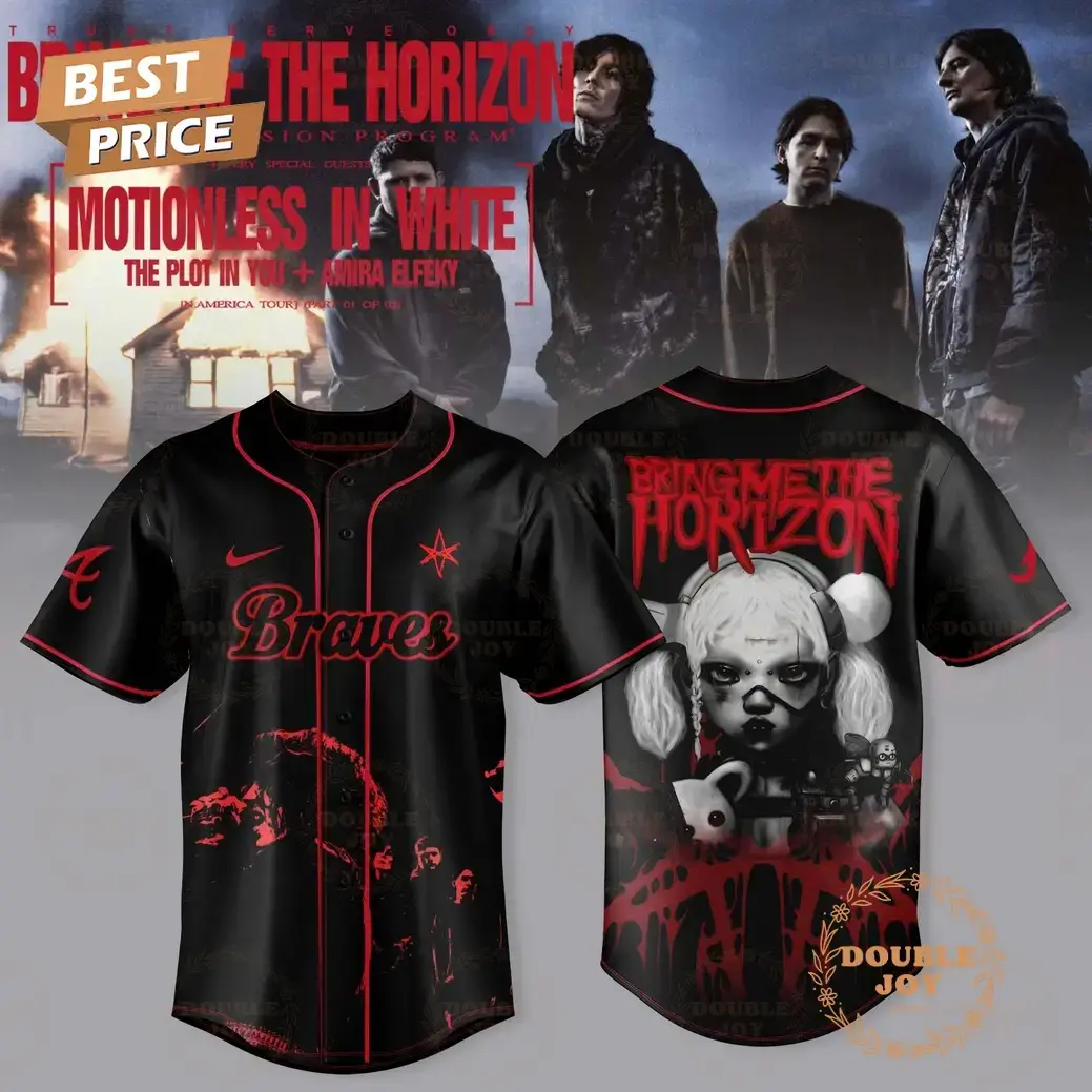 Atlanta Braves x Bring Me the Horizon Tour 2025 USA Ascension Program Baseball Jersey Image
