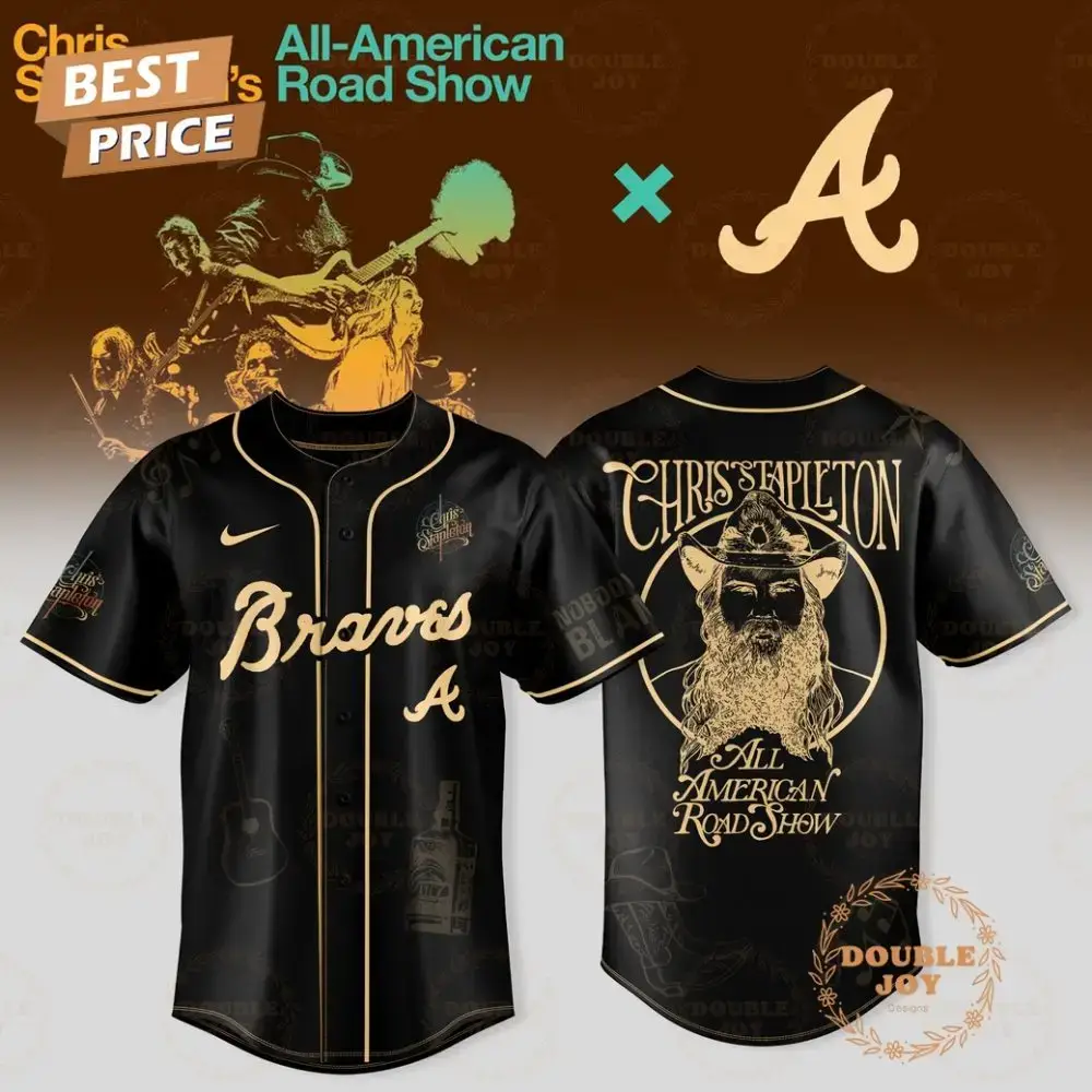 Atlanta Braves X Chris Stapleton Show 2025 All American Road Baseball Jersey Image