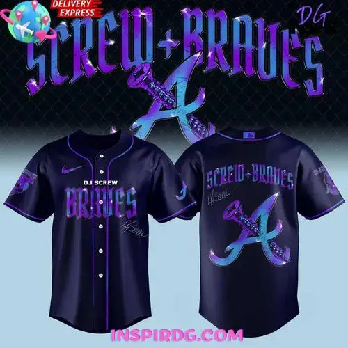 Atlanta Braves X Dj Screw Special Baseball Jersey Image