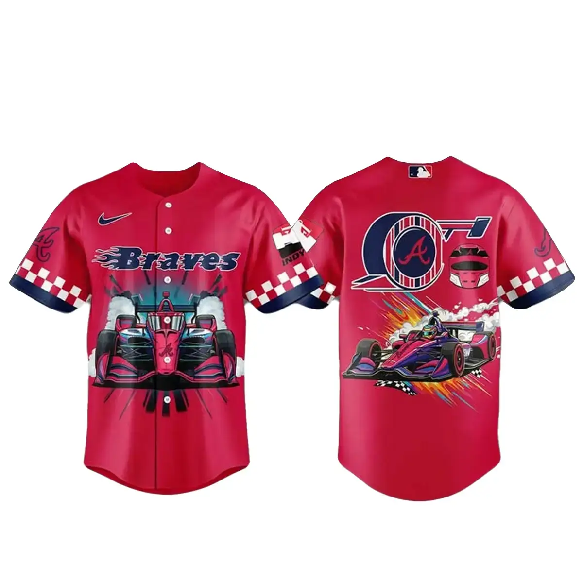 Atlanta Braves x F1 Indycar Baseball Jersey Image