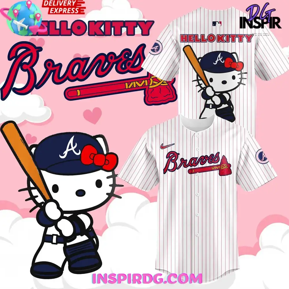 Atlanta Braves X Hello Kitty Night 2024 Baseball Jersey Image