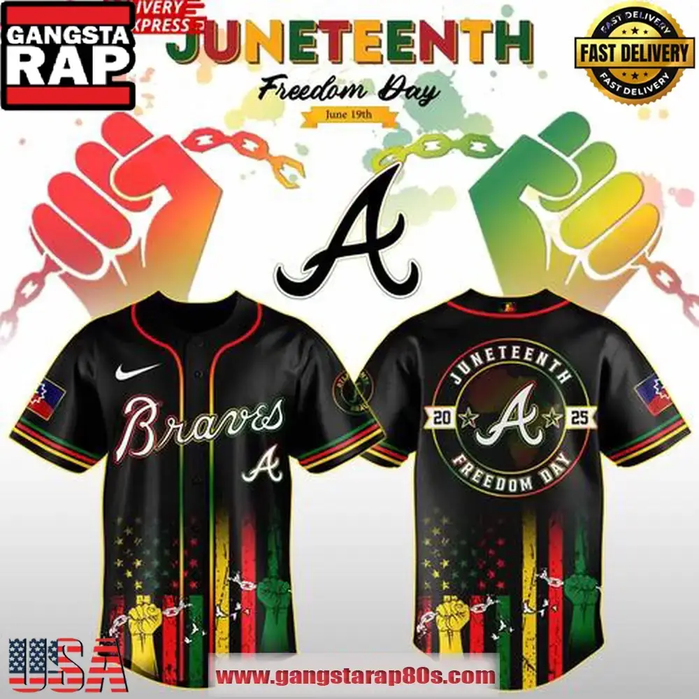 Atlanta Braves x Juneteenth Day 2025 Special Baseball Jersey Shirt Image