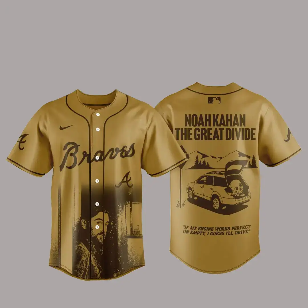 Atlanta Braves x Noah Kahan The Great Divide Tour 2026 Baseball Jersey Image