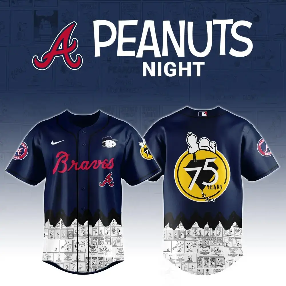 Atlanta Braves X Peanuts Night Jersey Image