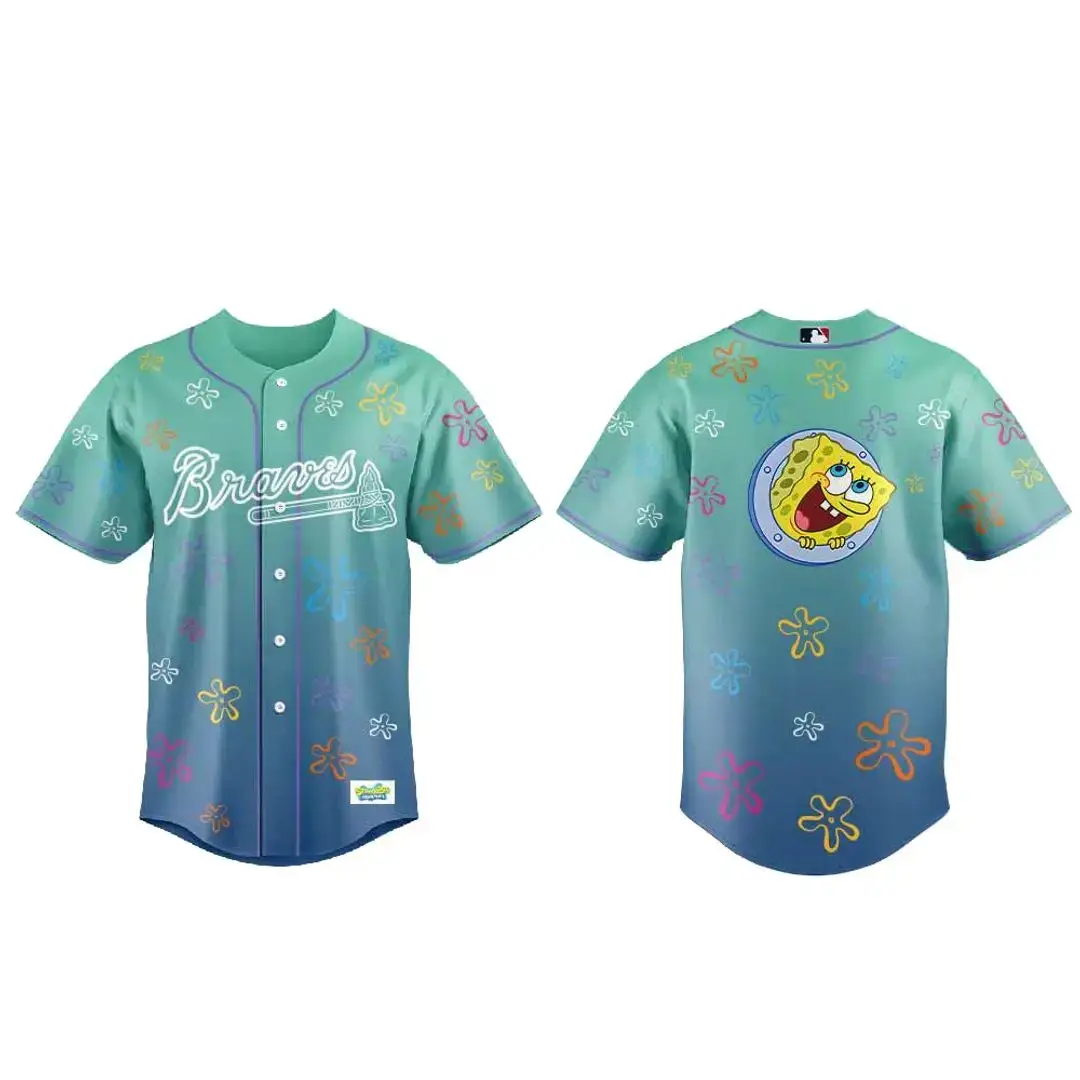 Atlanta Braves x SpongeBob Day 2026 Baseball Jersey Image