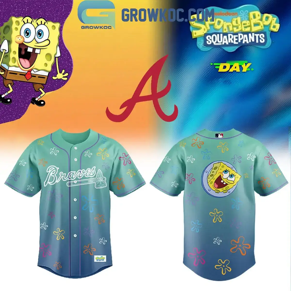 Atlanta Braves x SpongeBob Day 2026 Jersey Image
