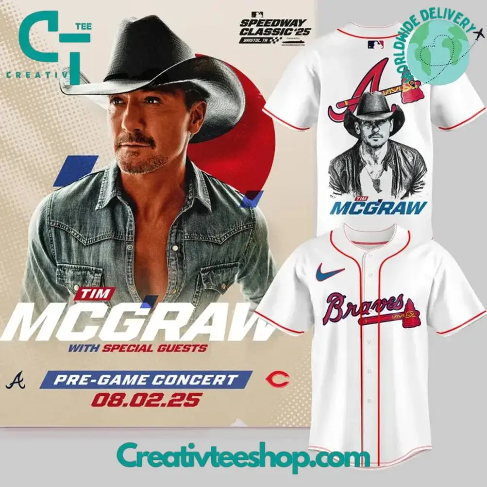 Atlanta Braves X Tim Mcgraw Special White Baseball Jersey Image