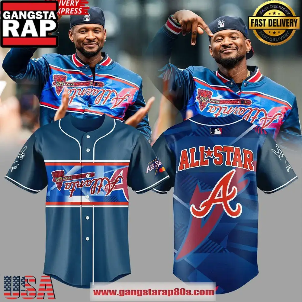 Atlanta Braves x Usher 2025 All-Star Baseball Jersey Shirt Image