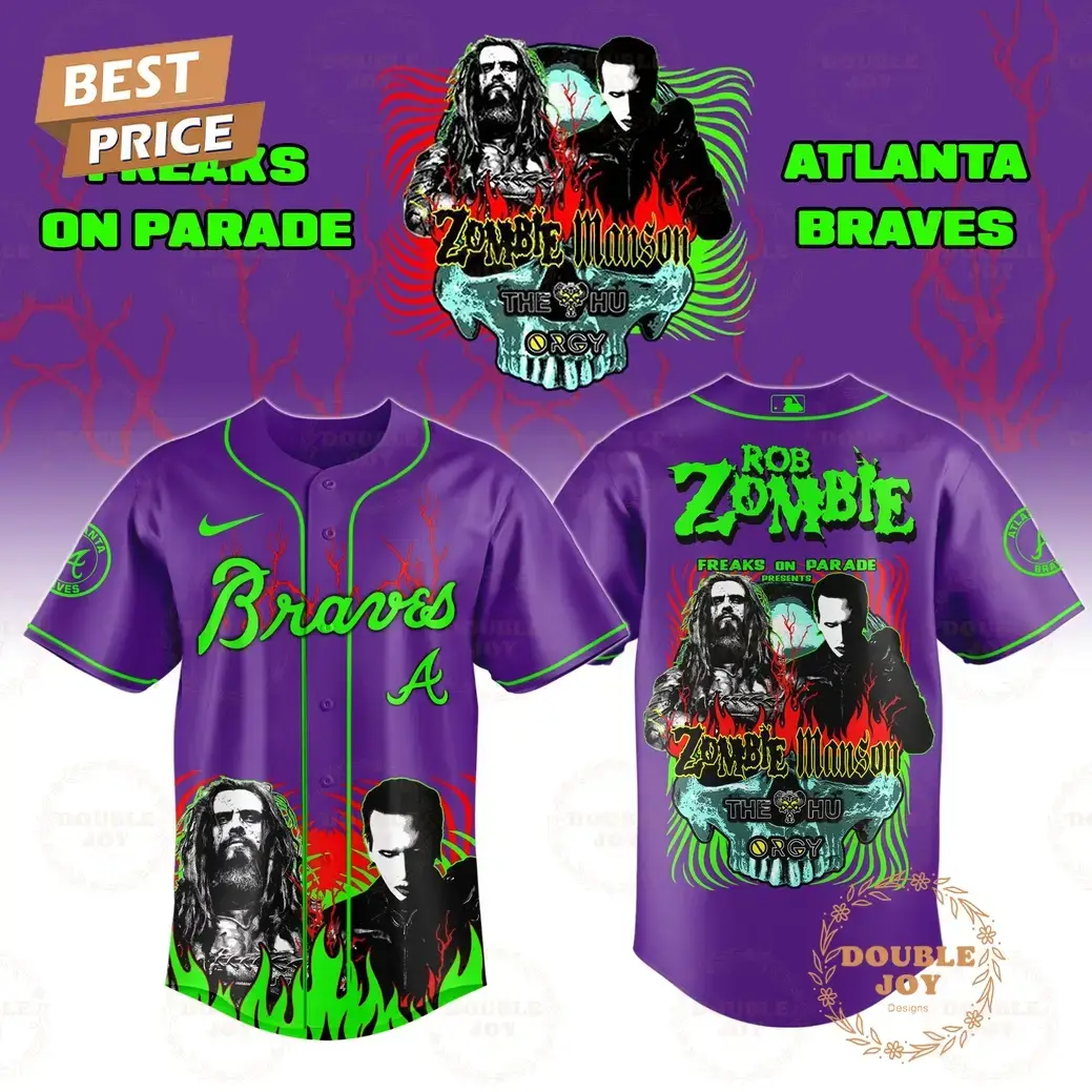 Atlanta Braves x Zombie & Manson Tour 2026 Baseball Jersey Image