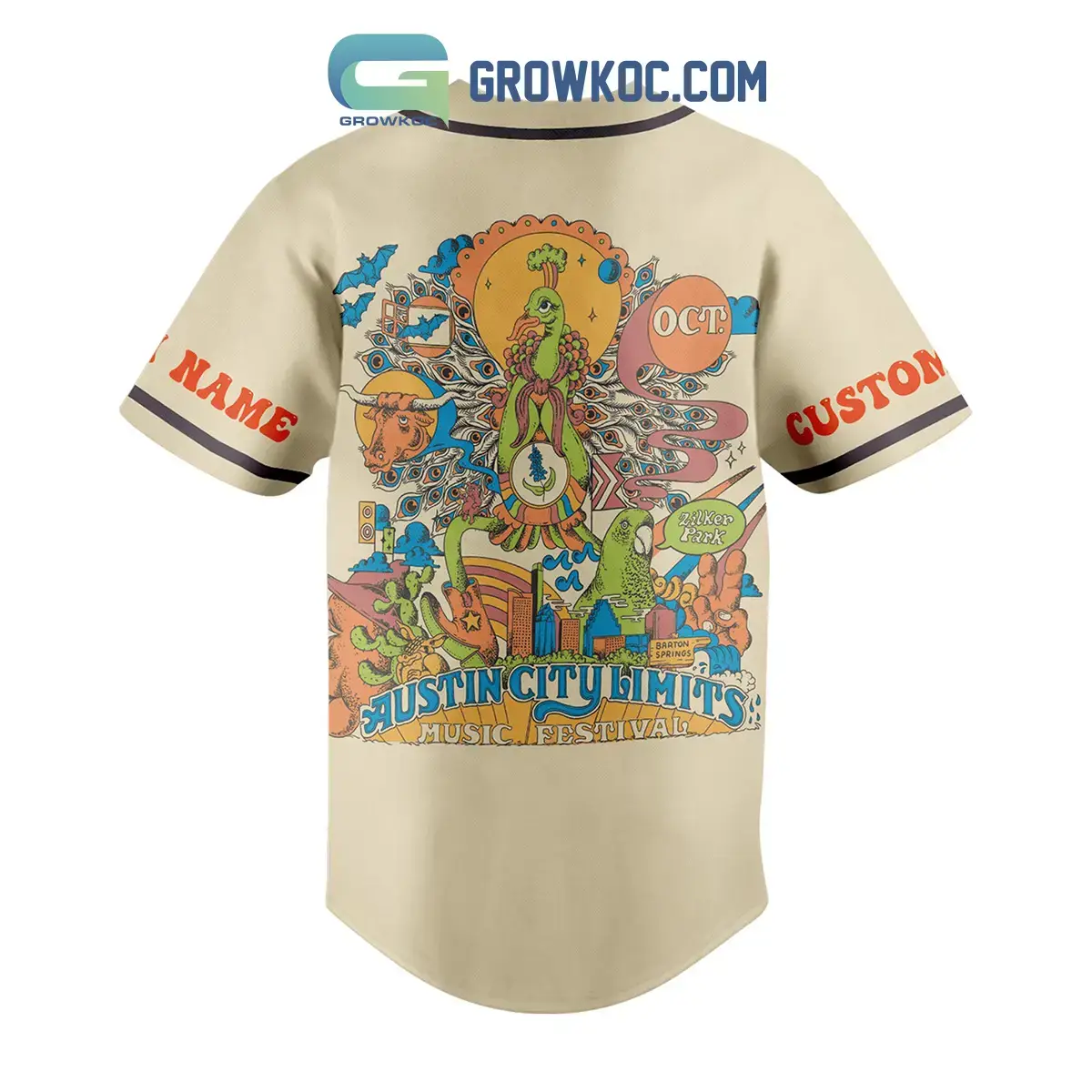 Austin City Limits Music Festival Personalized Baseball Jersey Image