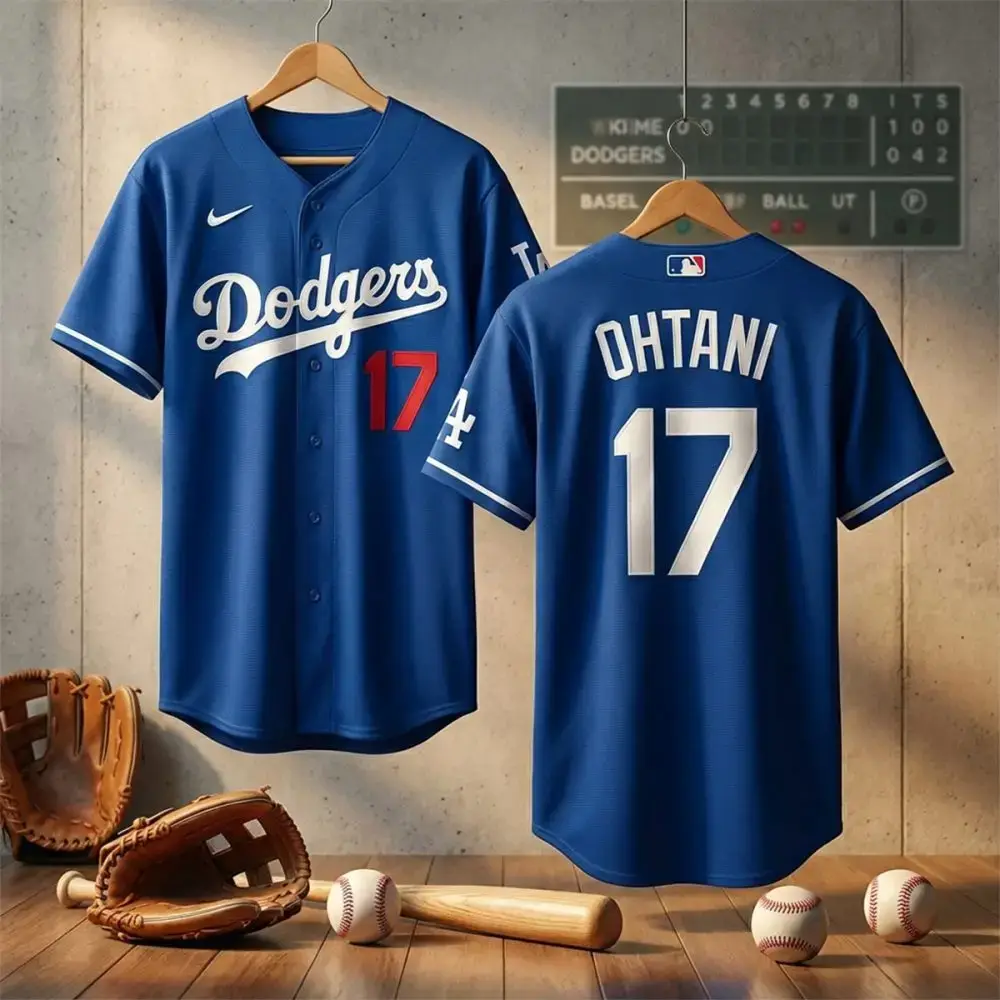 Authentic Dodgers #17 Ohtani Jersey - Limited Edition Baseball Fan Gear Image