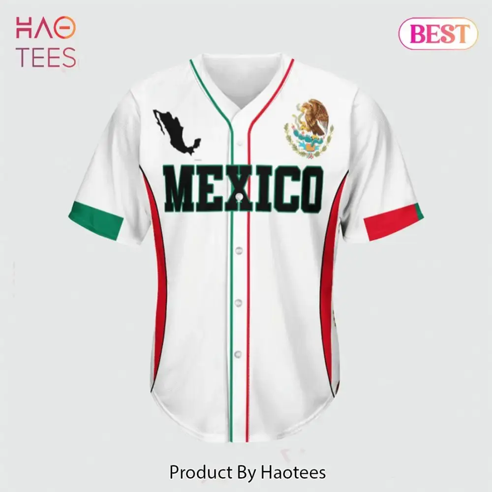 Authentic Mexico Baseball Jersey - Premium Quality, Celebrate Mexican Pride! Image