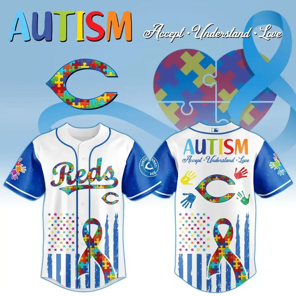 Autism Awareness Baseball Jersey - Colorful Puzzle Pattern & Inspiring Message - Support & Style Image