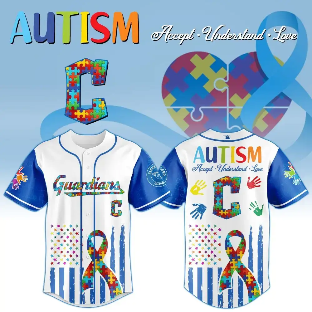 Autism Awareness Baseball Jersey - Embrace Acceptance & Love With Colorful Puzzle Design Image