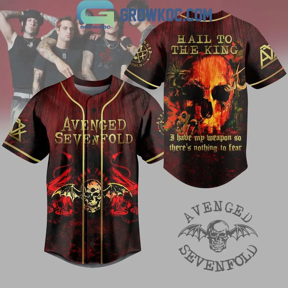 Avenged Sevenfold Hail To The King Baseball Jersey Image