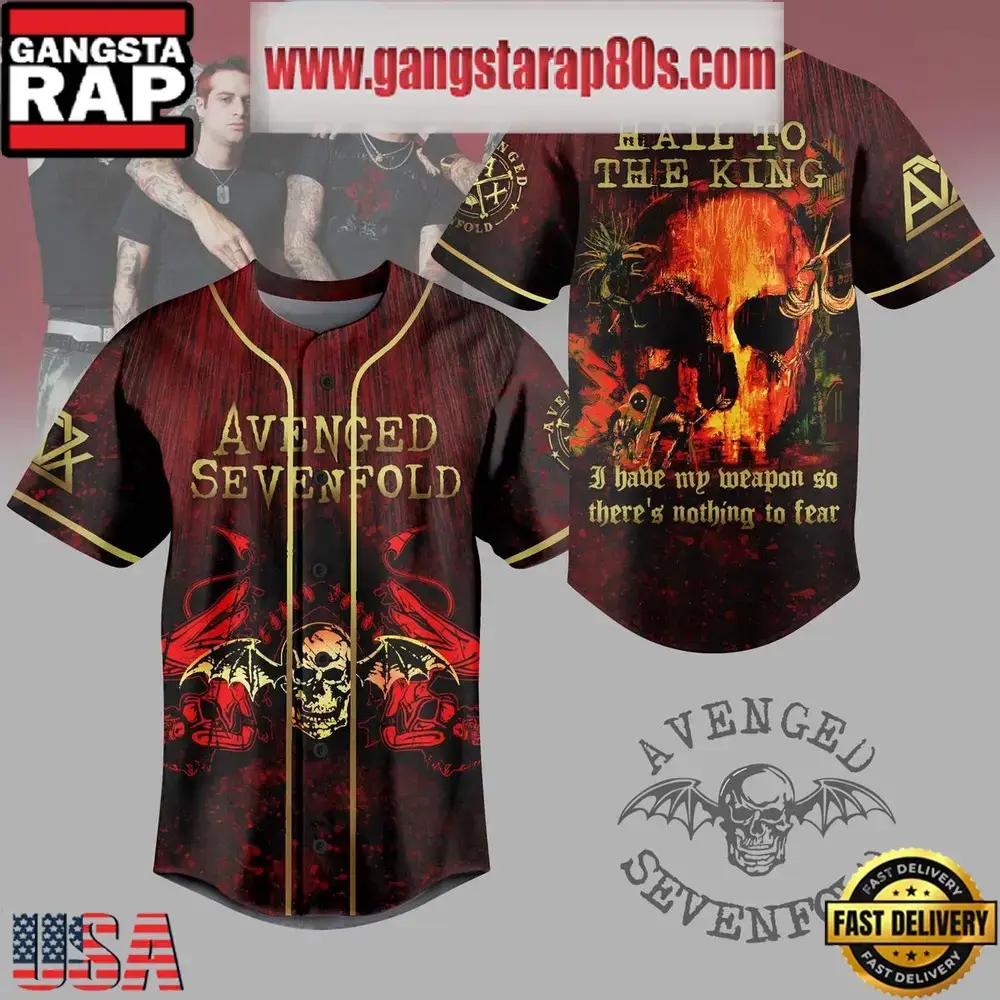 Avenged Sevenfold Hail To The King Special Edition Baseball Jersey Shirt Image