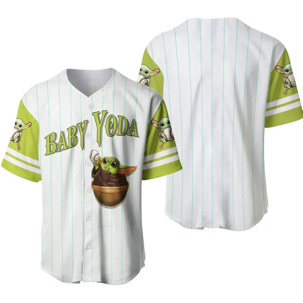 Baby Yoda Baseball Jersey - Cute Grogu Sports Shirt For Kids & Adults - Perfect Star Wars Gift Image