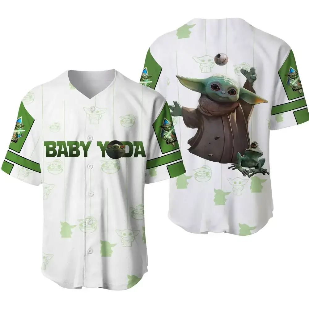 Baby Yoda Baseball Jersey - Cute Star Wars Fan Gift - Grogu Design Tee Image