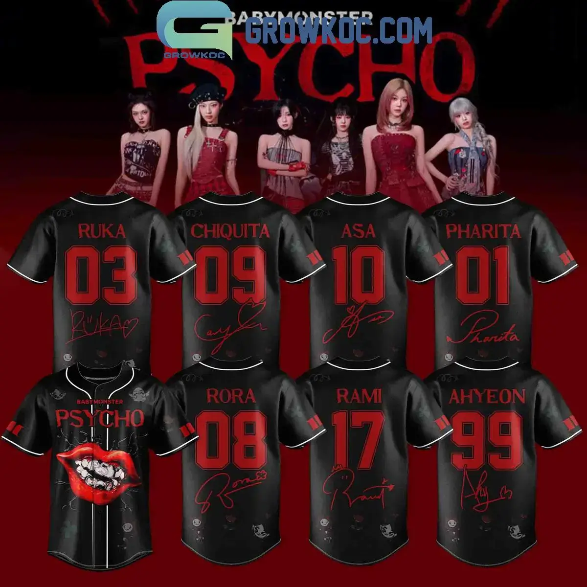 Babymonster Psycho We Go Up Jersey Image