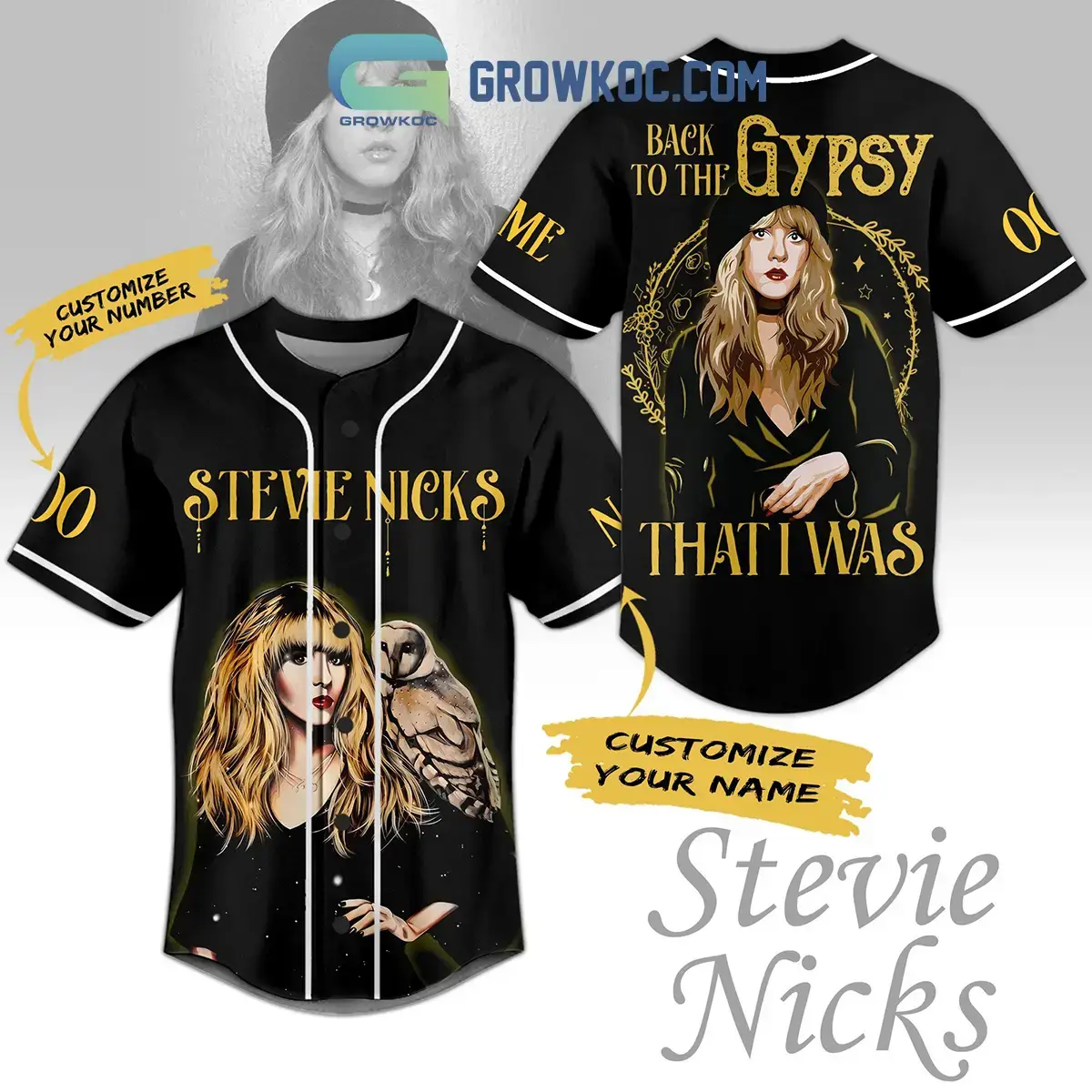Back To The Gypsy That I Was Stevie Nicks Personalized Baseball Jersey Image