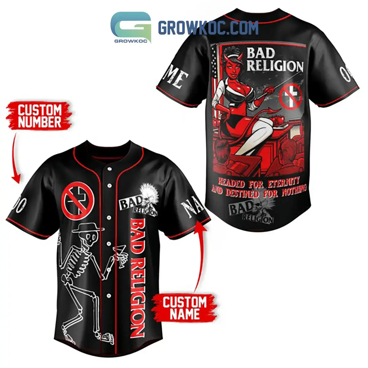 Bad Religion Headed For Eternity And Destined For Nothing Personalized Baseball Jersey Image