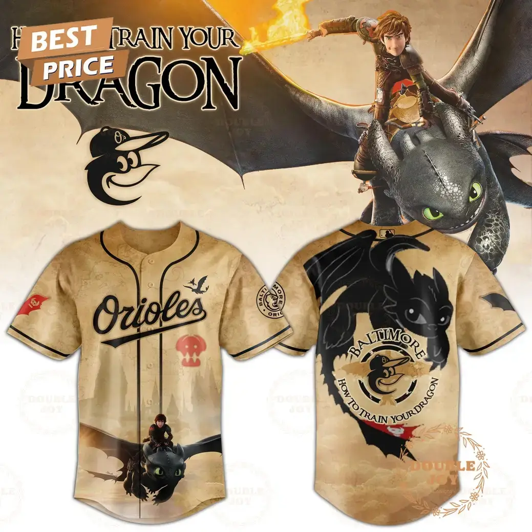 Baltimore Orioles 2025 How To Train Your Dragon Limited Edition Baseball Jersey Image