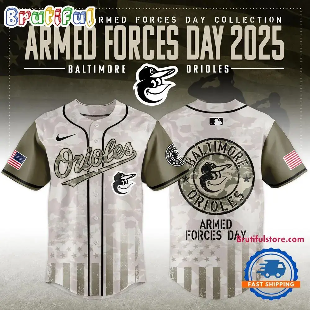 Baltimore Orioles Armed Forces Day 2025 Baseball Jersey Image