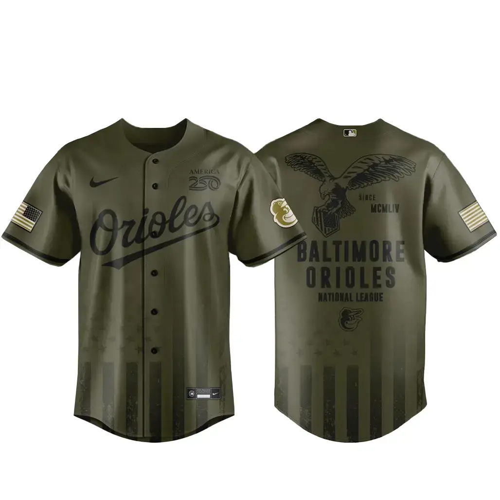 Baltimore Orioles Armed Forces Day 2026 Baseball Jersey Image