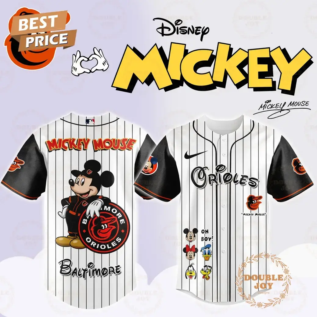 Baltimore Orioles Disney Mickey Mouse 2025 Limited Edition Baseball Jersey Image