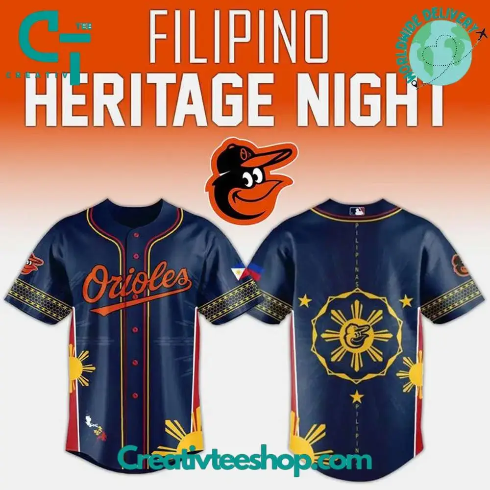 Baltimore Orioles Filipino Heritage Night 2025 Celebration Special Baseball Jersey Image
