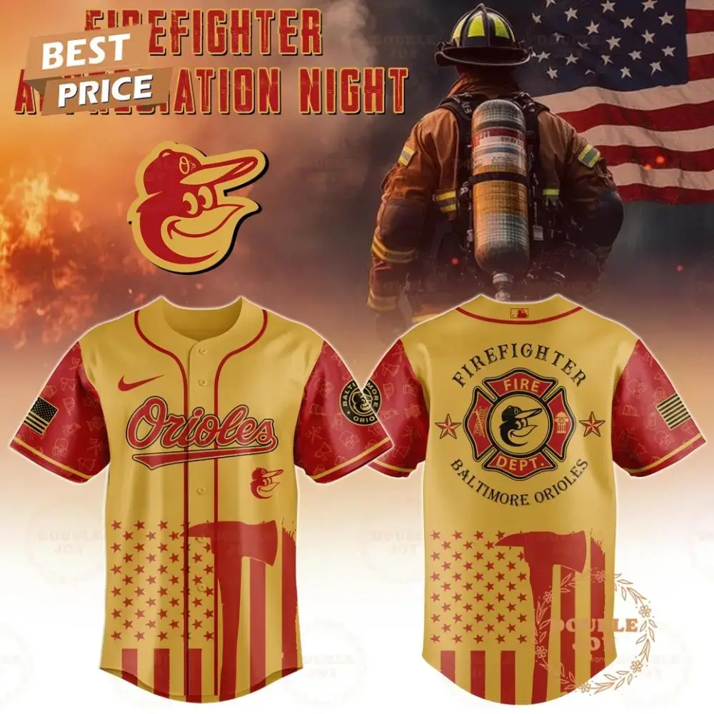 Baltimore Orioles Firefighter Appreciation Night 2025 Limited Edition Baseball Jersey Image