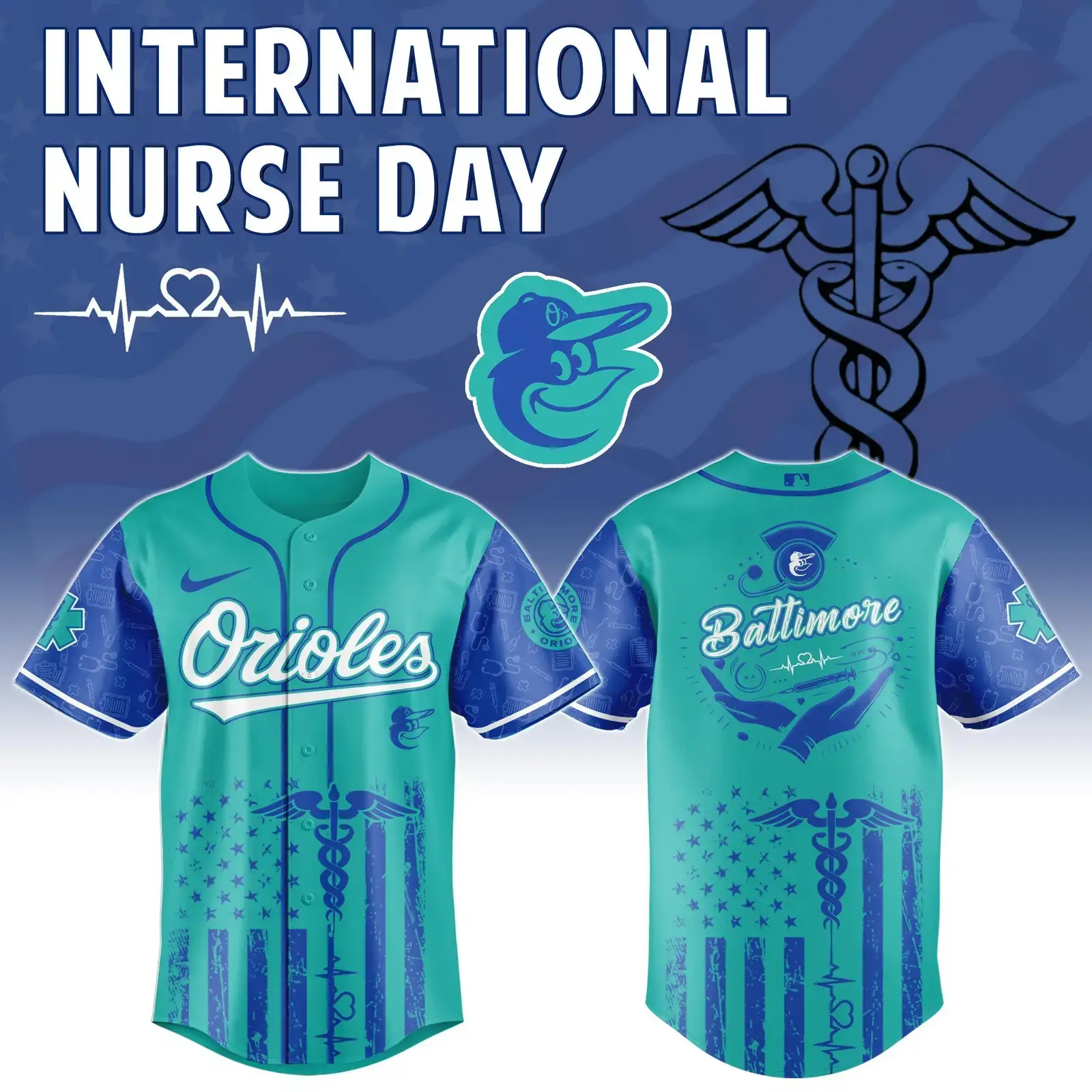 Baltimore Orioles International Nurse Day Jersey Best Baseball Fan Merch Gift Ideas Image
