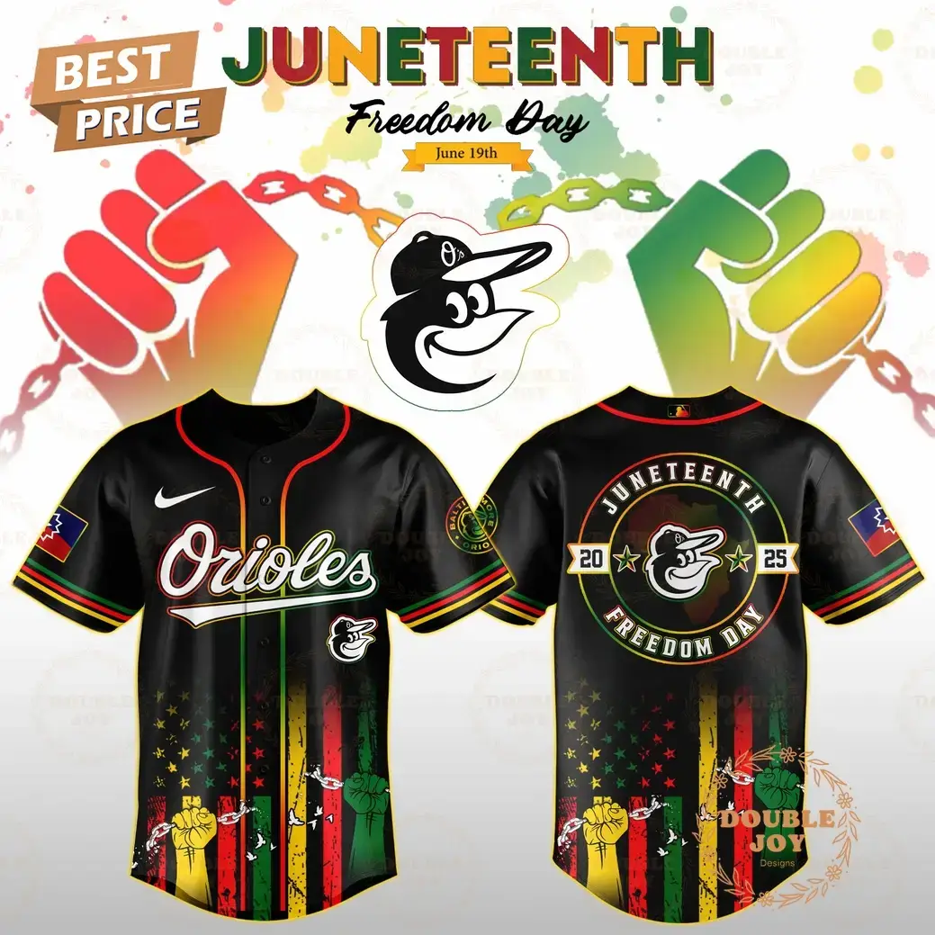 Baltimore Orioles Juneteenth Freedom Day 2025 Special Edition Baseball Jersey Image