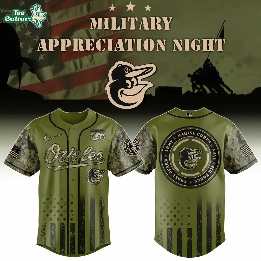 Baltimore Orioles Military Appreciation 2026 Limited Edition Baseball Jersey Image