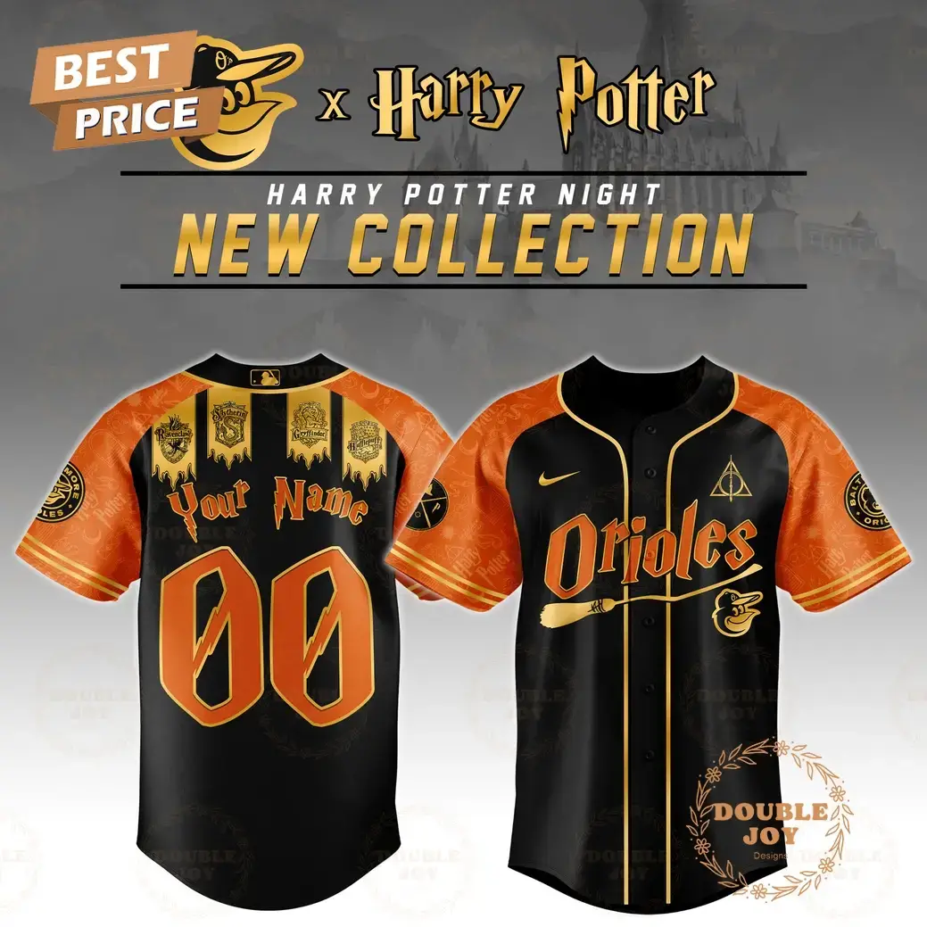 Baltimore Orioles MLB Harry Potter Night Custom Name Special Edition Baseball Jersey Image