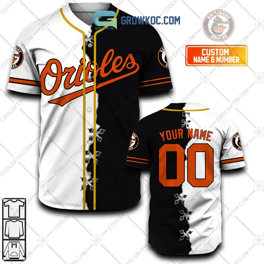 Baltimore Orioles MLB Personalized Mix Baseball Jersey Image