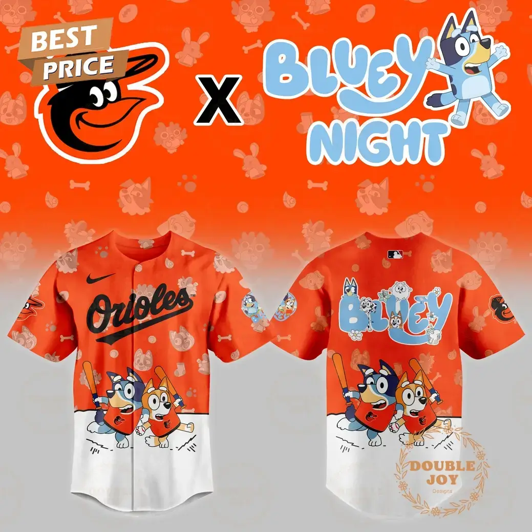 Baltimore Orioles MLB x Bluey Night 2025 Limited Edition Baseball Jersey Image
