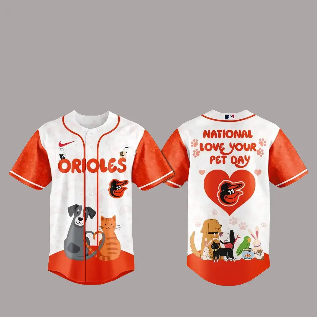 Baltimore Orioles National Love Your Pet Day 2026 Baseball Jersey Image