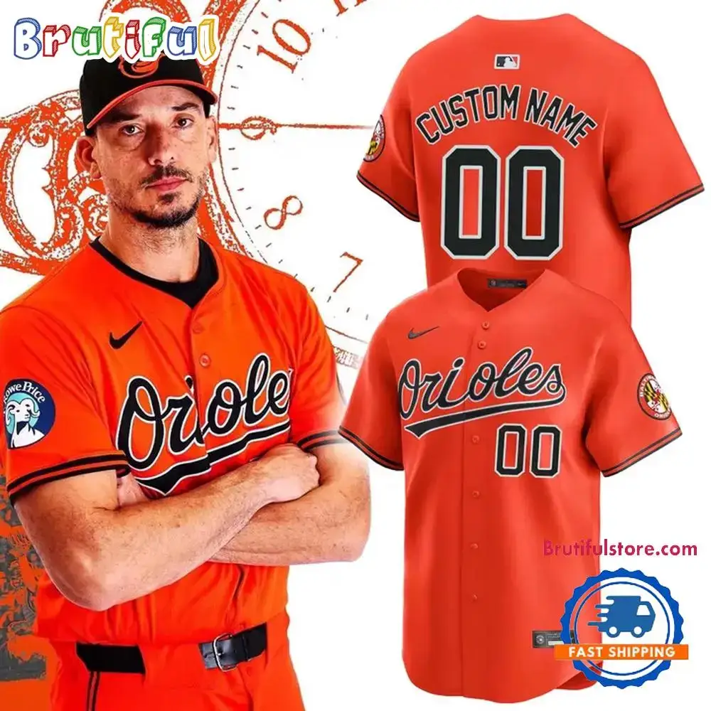 Baltimore Orioles Orange 2nd Alternate Limited Player Baseball Jersey Image