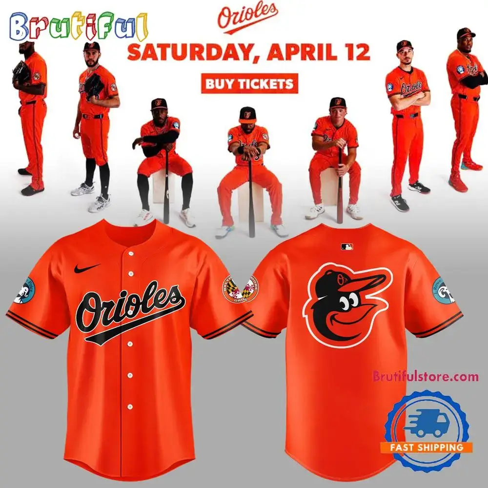 Baltimore Orioles Orange On Orange 2025 Baseball Jersey Image