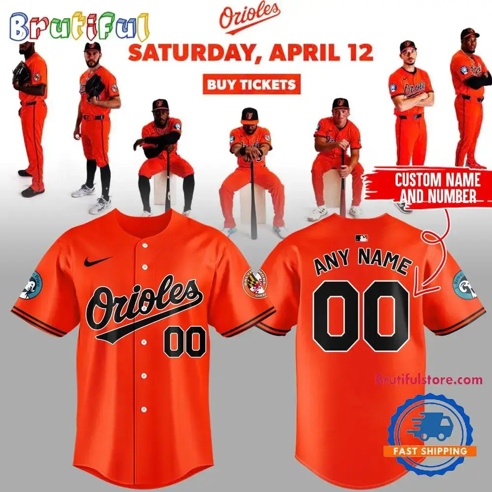 Baltimore Orioles Orange On Orange 2025 Custom Jersey Shirt Image